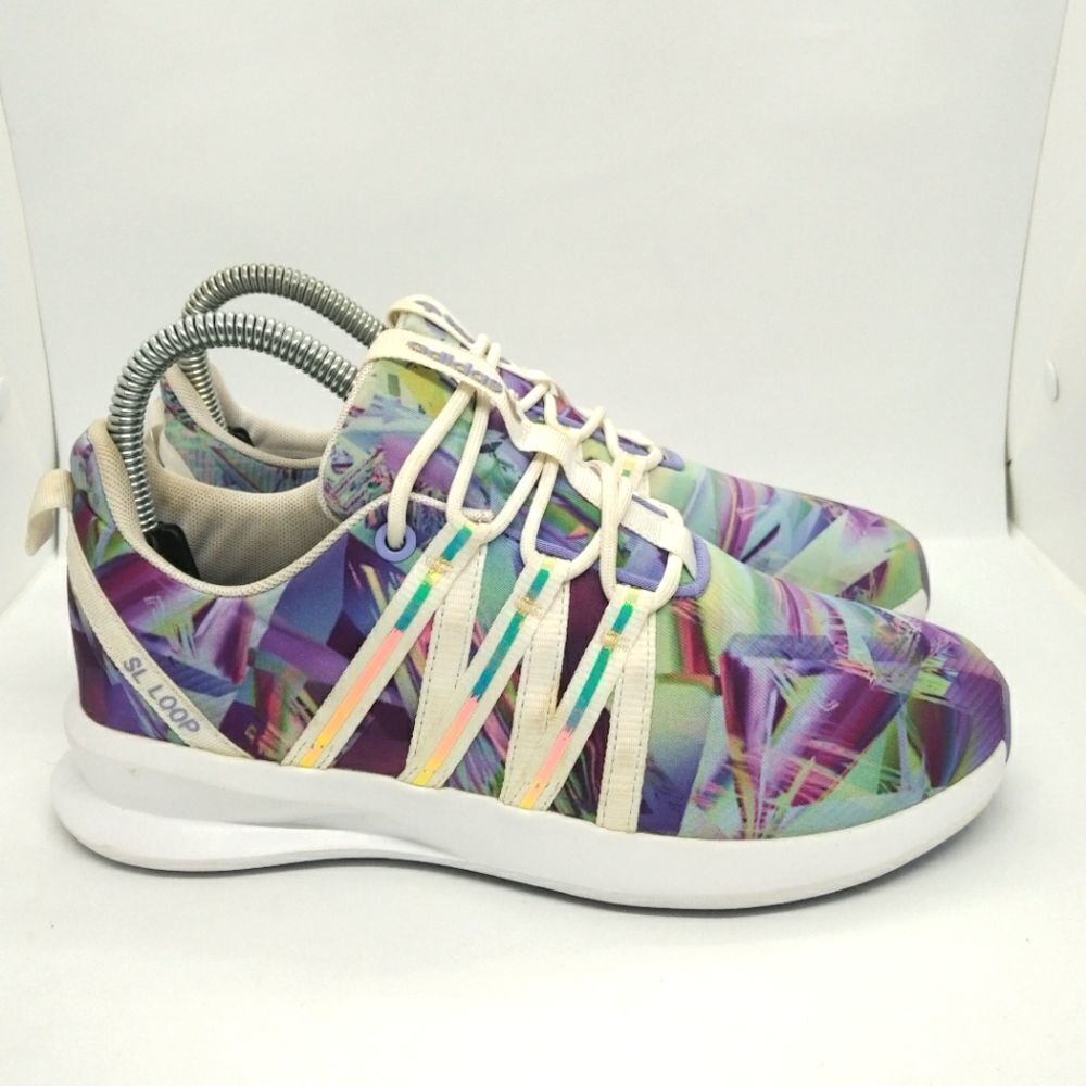 Adidas SL Loop Racer Running Sneakers Shoes‎ Women's Size 6.5 Purple, White